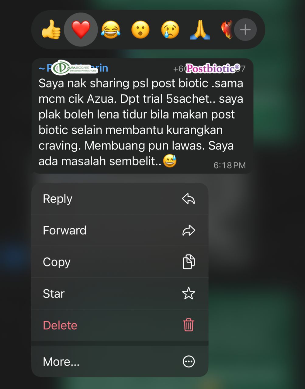 Testimoni berat turun