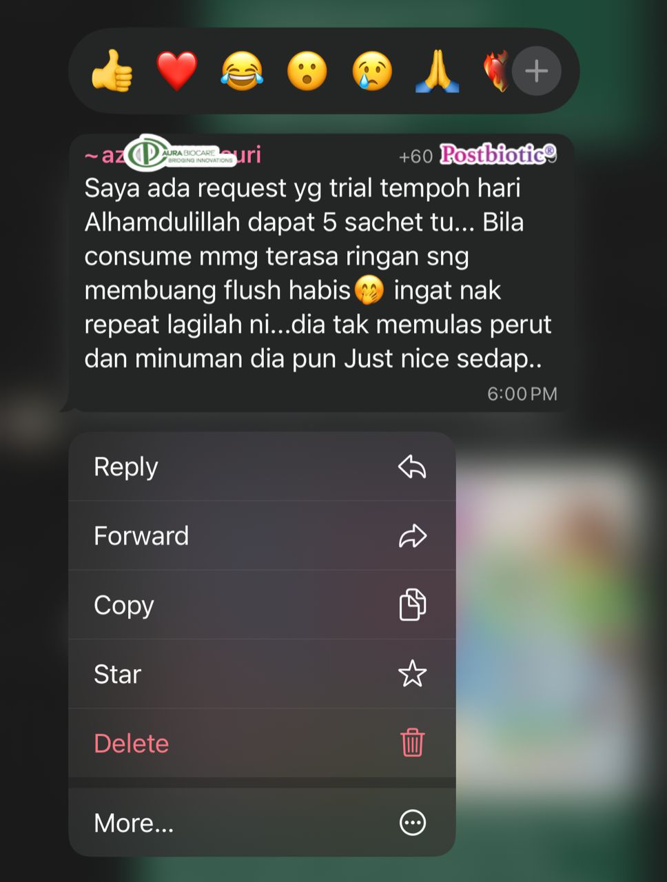 Testimoni berat turun