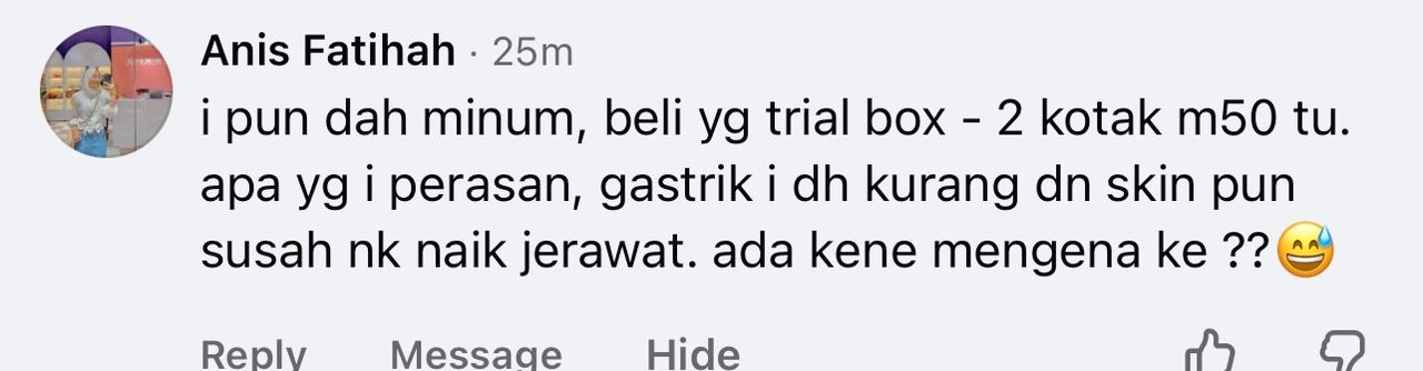 Testimoni kurang bloated
