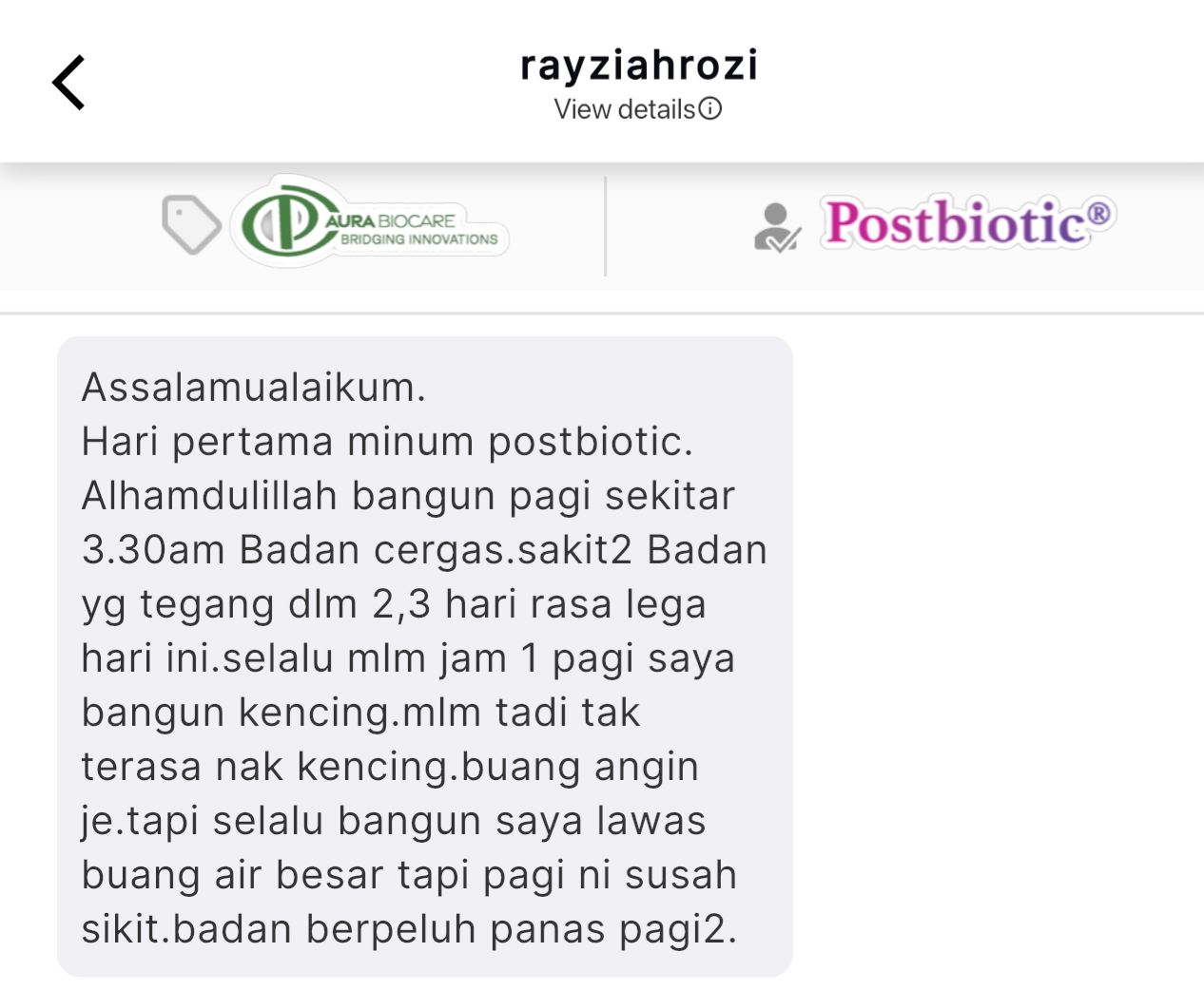Testimoni badan ringan