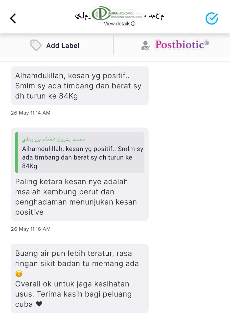 Testimoni kurang bloated